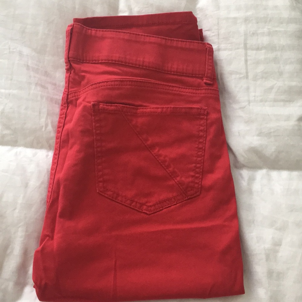 Bright red pull-on capris (Size 12)